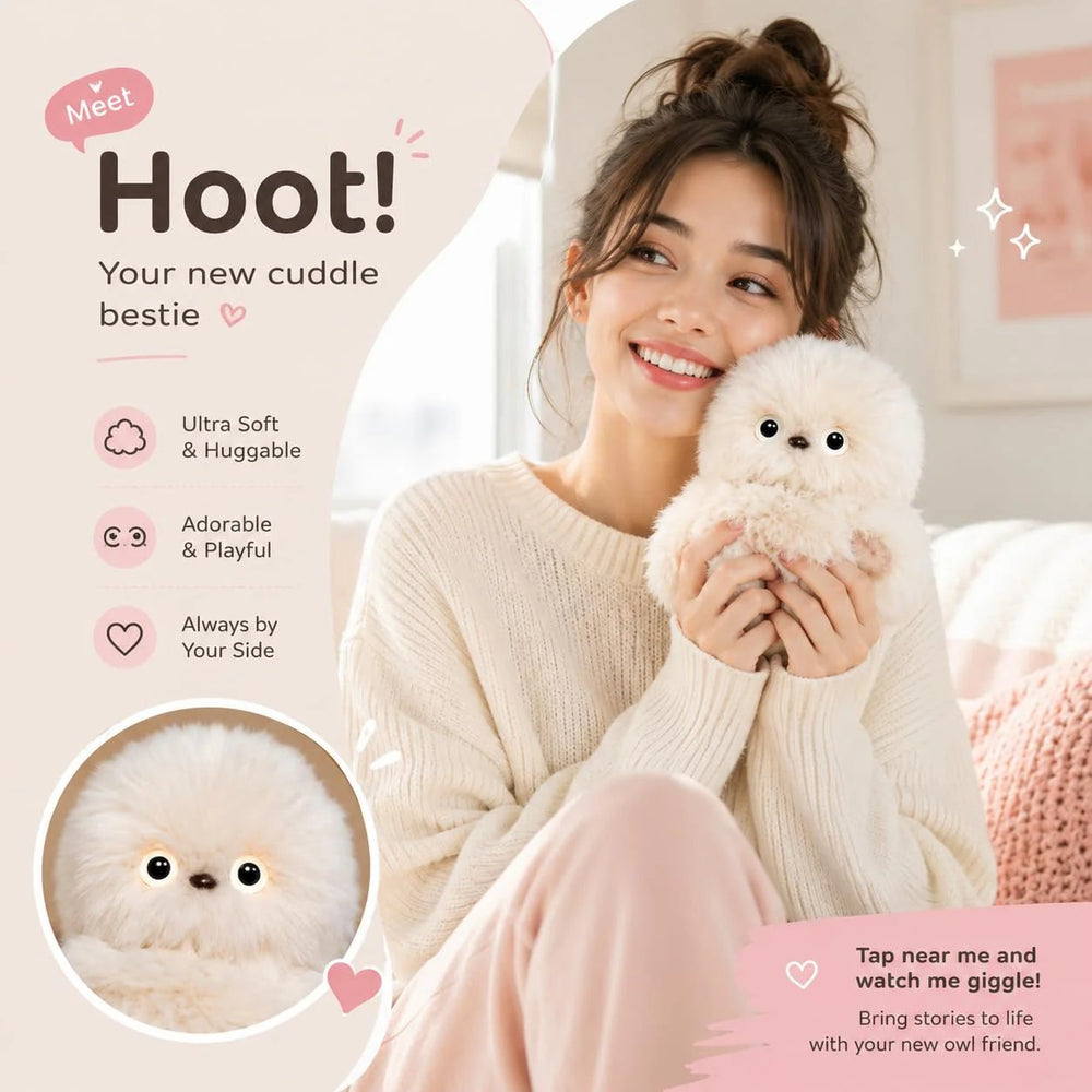 Soft fluffy plush companion for home