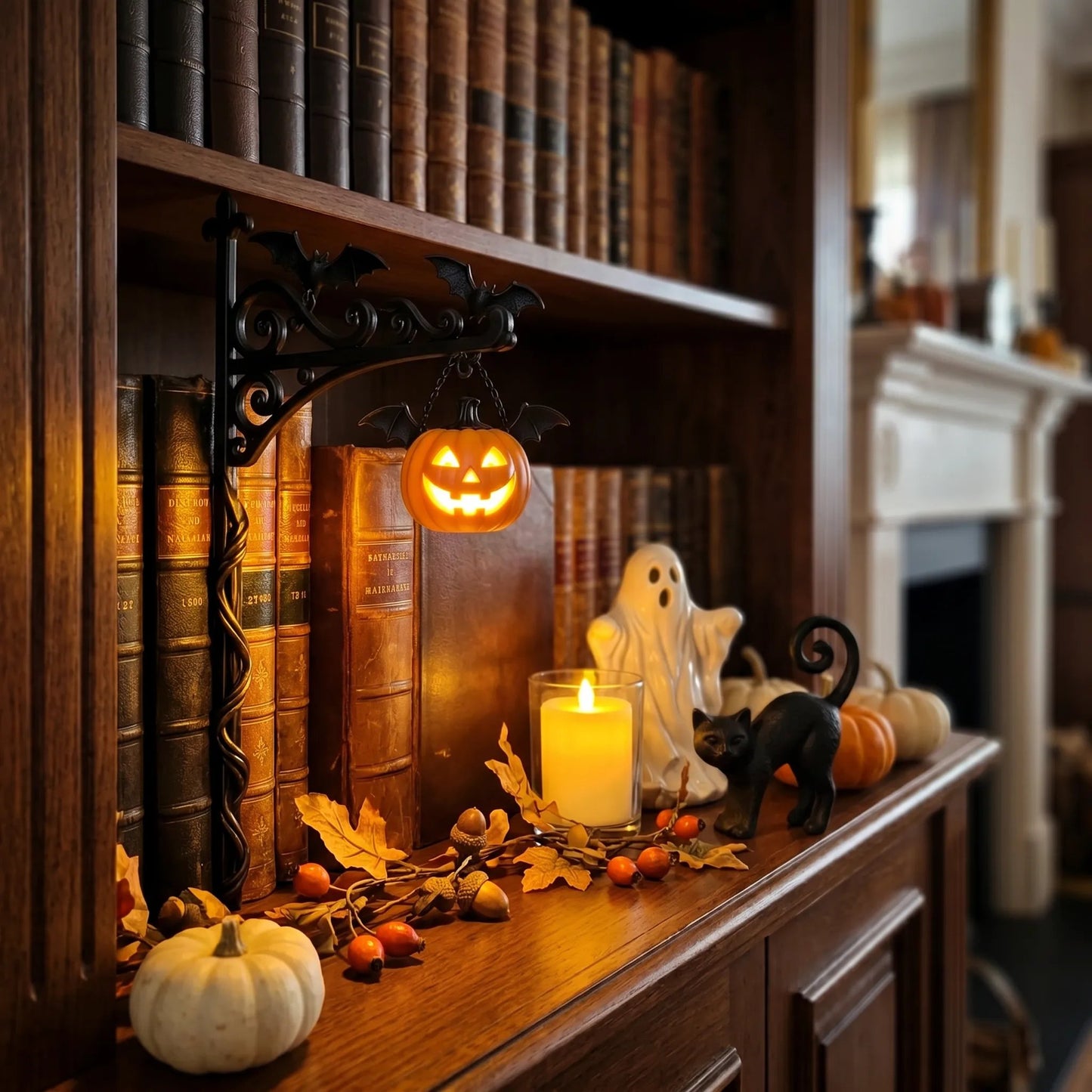 📚 Where Every Shelf Tells a Story——Halloween Edition Library Shelf Lanterns