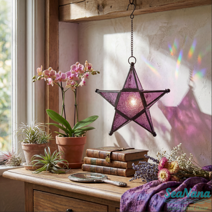 ✨Moroccan Star Lantern - Colorful Stained Glass