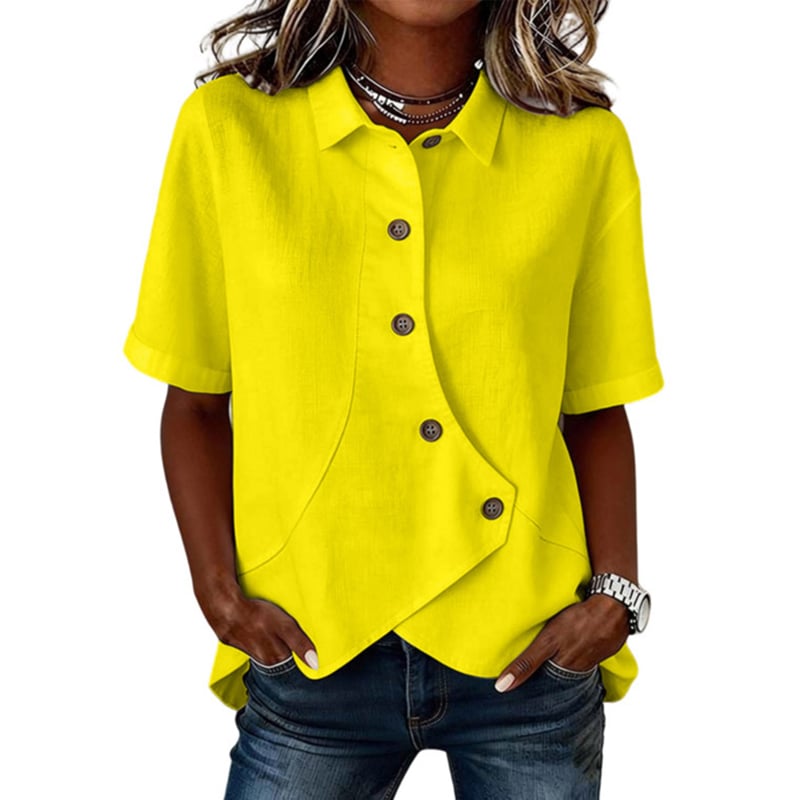 Asymmetrical Placket Button Down Shirt