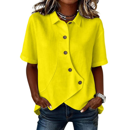 Asymmetrical Placket Button Down Shirt