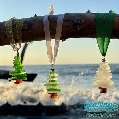 🎄Lake Erie Sea Glass Christmas Tree Ornament