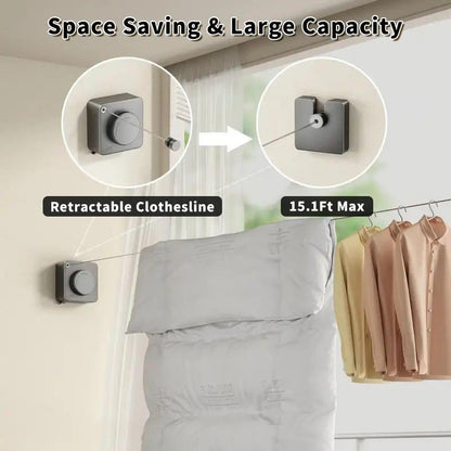 16.40 Ft 40LB Heavy-Duty Retractable Clothes Line