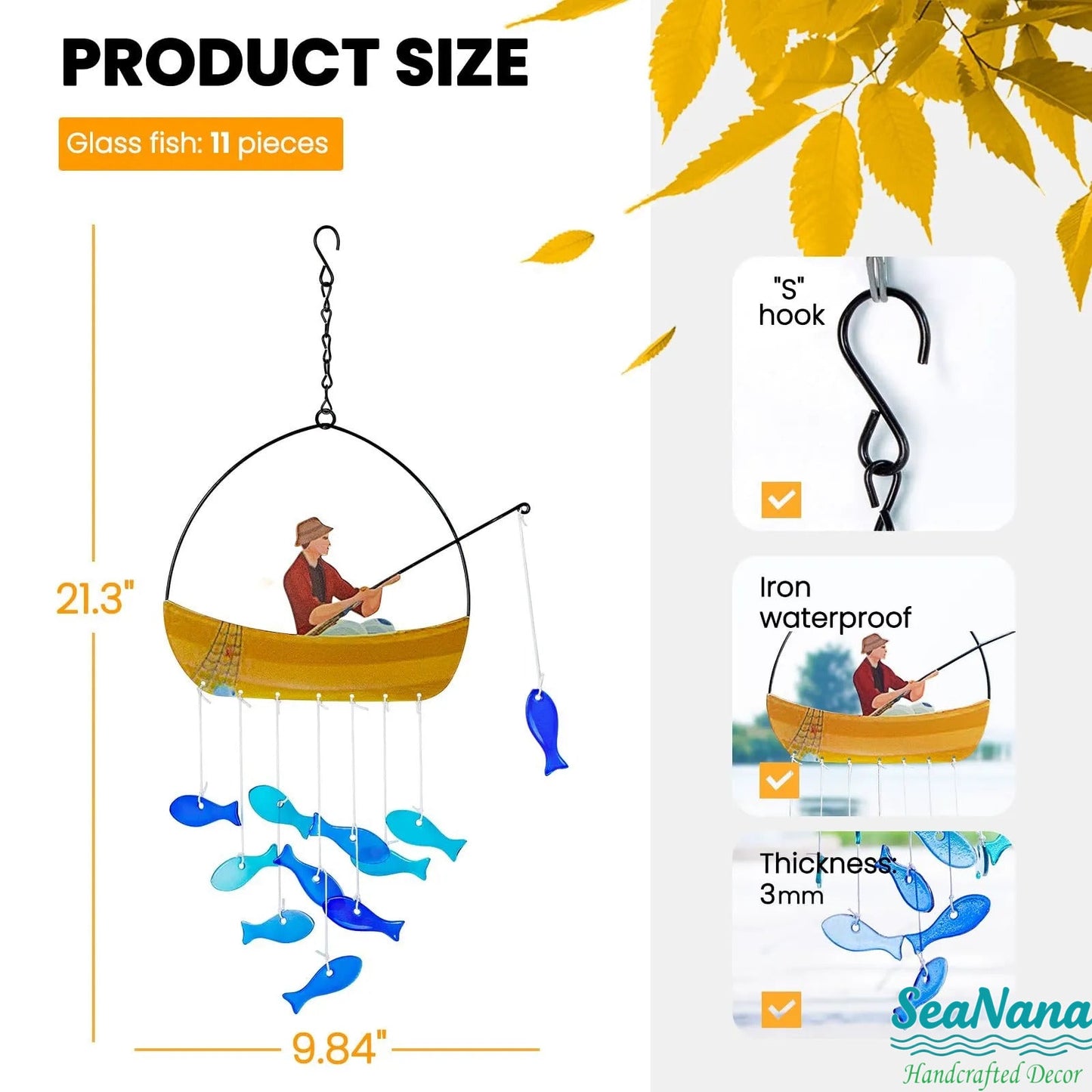 Serene Fisherman's Melody Wind Chime