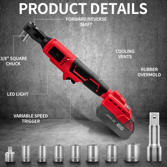 🔧 60% OFF NOW! 🔥 3/8" Brushless Cordless Ratchet Wrench Set – High torque & rechargeable – 4-socket kit, ideal for car repair or tight spaces – powerful and portable 🚗