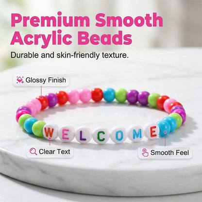 🧶❤️ Pack of 25 Welcome Bead Bracelets – Strengthen Classroom Friendship & Spread Warm Kindness! ✨
