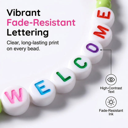 🧶❤️ Pack of 25 Welcome Bead Bracelets – Strengthen Classroom Friendship & Spread Warm Kindness! ✨