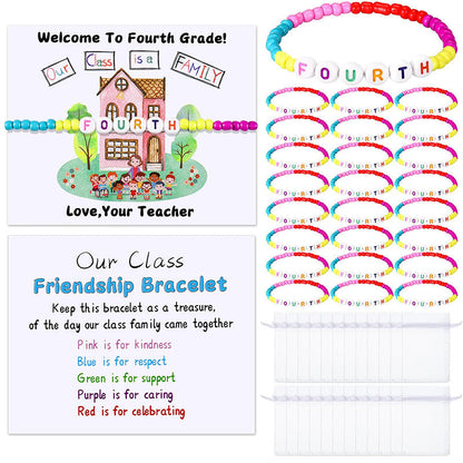 🧶❤️ Pack of 25 Welcome Bead Bracelets – Strengthen Classroom Friendship & Spread Warm Kindness! ✨
