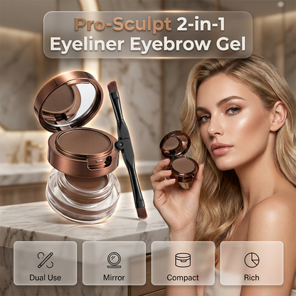 💧 Waterproof & Smudge-Proof! 2-in-1 Eyeliner & Brow Gel for a Flawless Look in Seconds. ✨