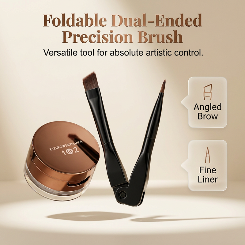 💧 Waterproof & Smudge-Proof! 2-in-1 Eyeliner & Brow Gel for a Flawless Look in Seconds. ✨