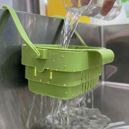 Foldable Hanging Kitchen Sink Drain Basket, Stainless Steel Kitchen Accessories