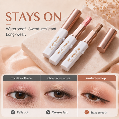 🌟Dual-Tone Eyeshadow Stick Set — 6 Color Waterproof Gradient Eye Shadow Crayons